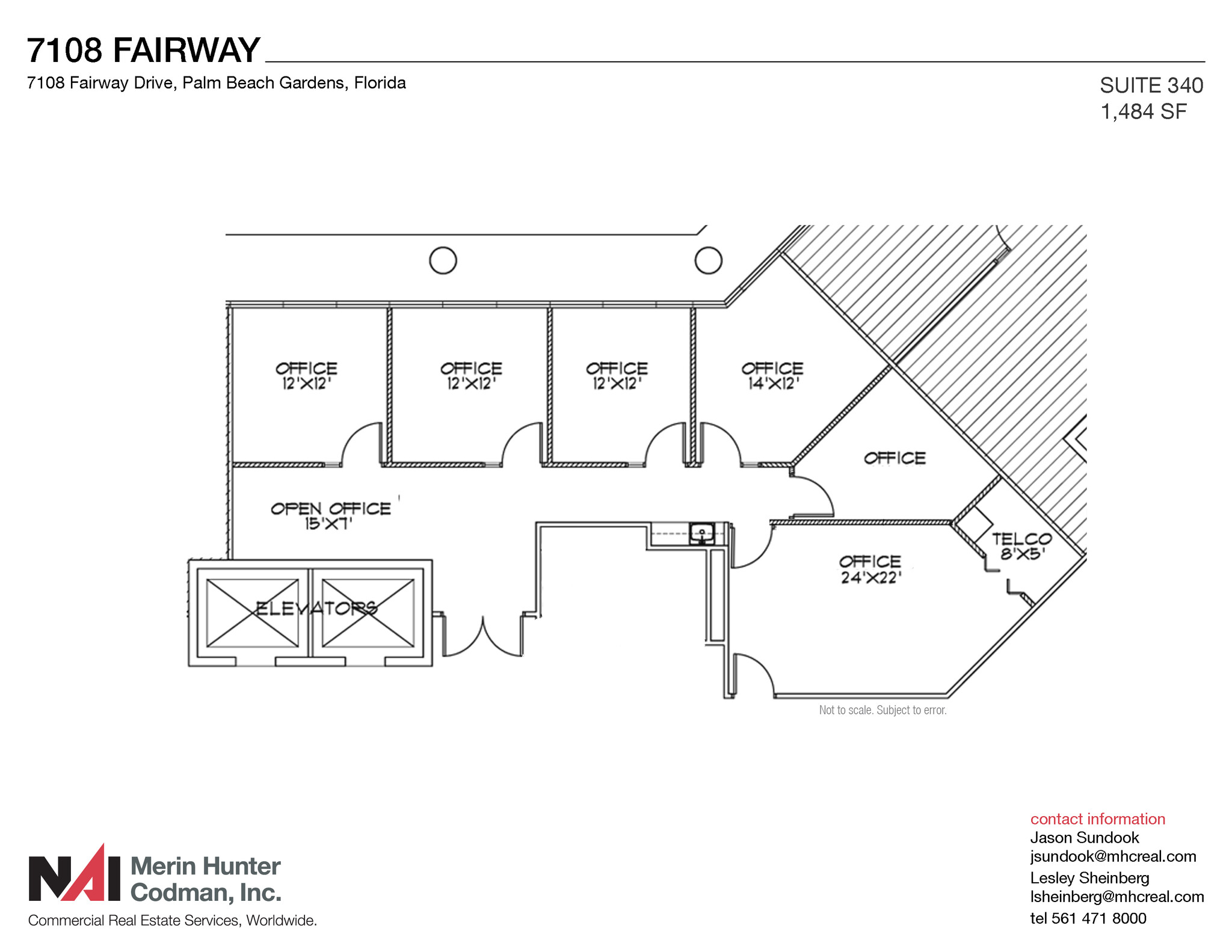 7108-7121 Fairway Dr, Palm Beach Gardens, FL à louer Plan d’étage– Image 1 sur 6