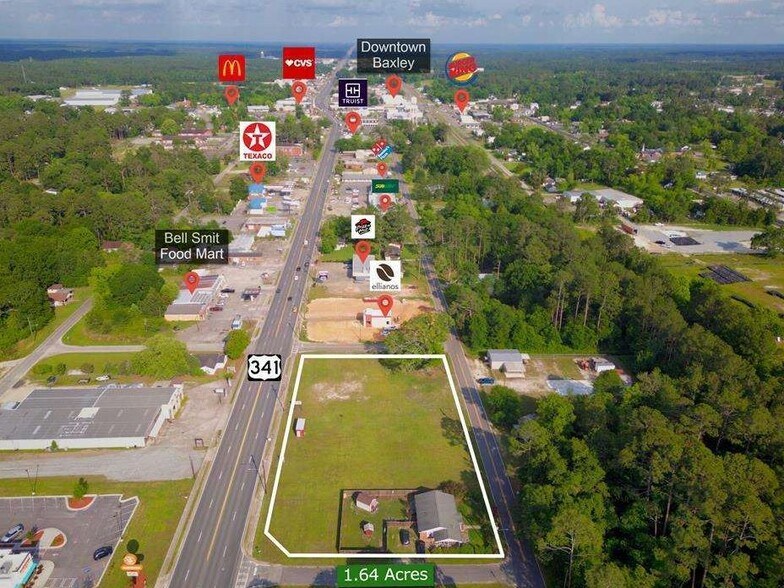 603 W Parker St, Baxley, GA à vendre - Aérien – Image 1 sur 3