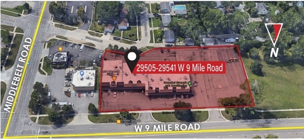 29505-29521 W Nine Mile Rd, Farmington, MI à louer Aérien– Image 1 sur 1