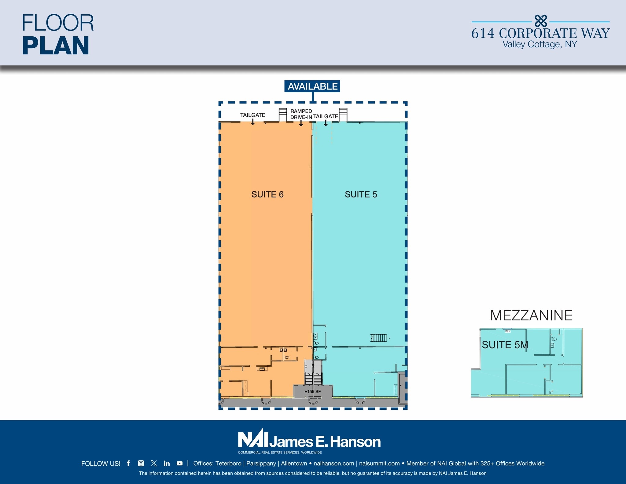 614 Corporate Way, Valley Cottage, NY à louer Plan d’étage– Image 1 sur 2