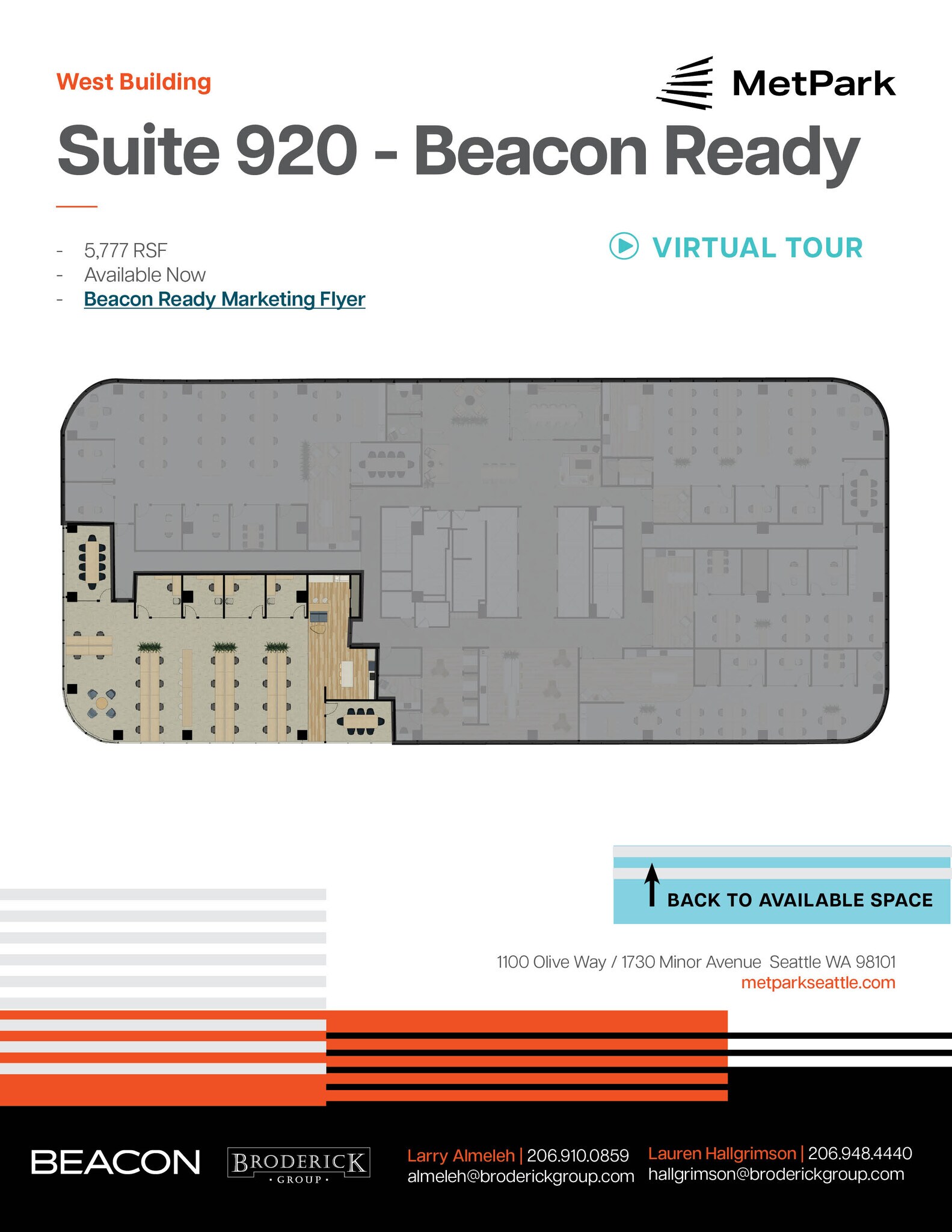 1100 Olive Way, Seattle, WA à louer Plan d’étage– Image 1 sur 1