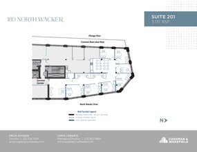 180 N Wacker Dr, Chicago, IL à louer Plan d’étage– Image 2 sur 5