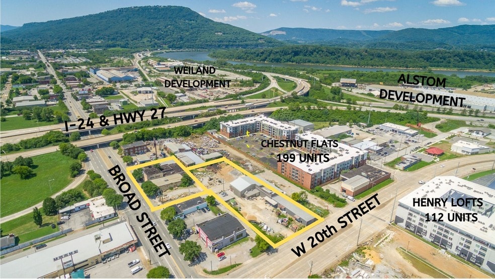 2101 Broad St, Chattanooga, TN à vendre - Aérien – Image 3 sur 17