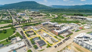 2101 Broad St, Chattanooga, TN - Vue aérienne vue de carte - Image1
