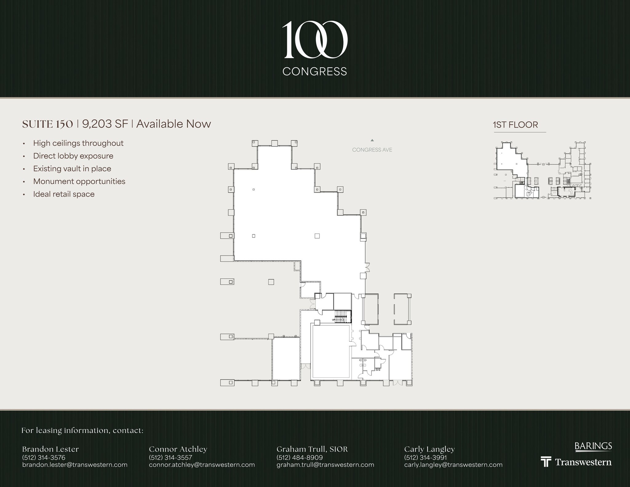 100 Congress Ave, Austin, TX à louer Plan de site– Image 1 sur 1