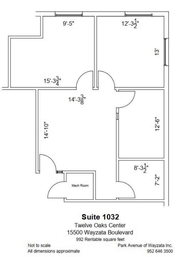 600 Twelve Oaks Center Dr, Wayzata, MN à louer Plan d’étage– Image 1 sur 1