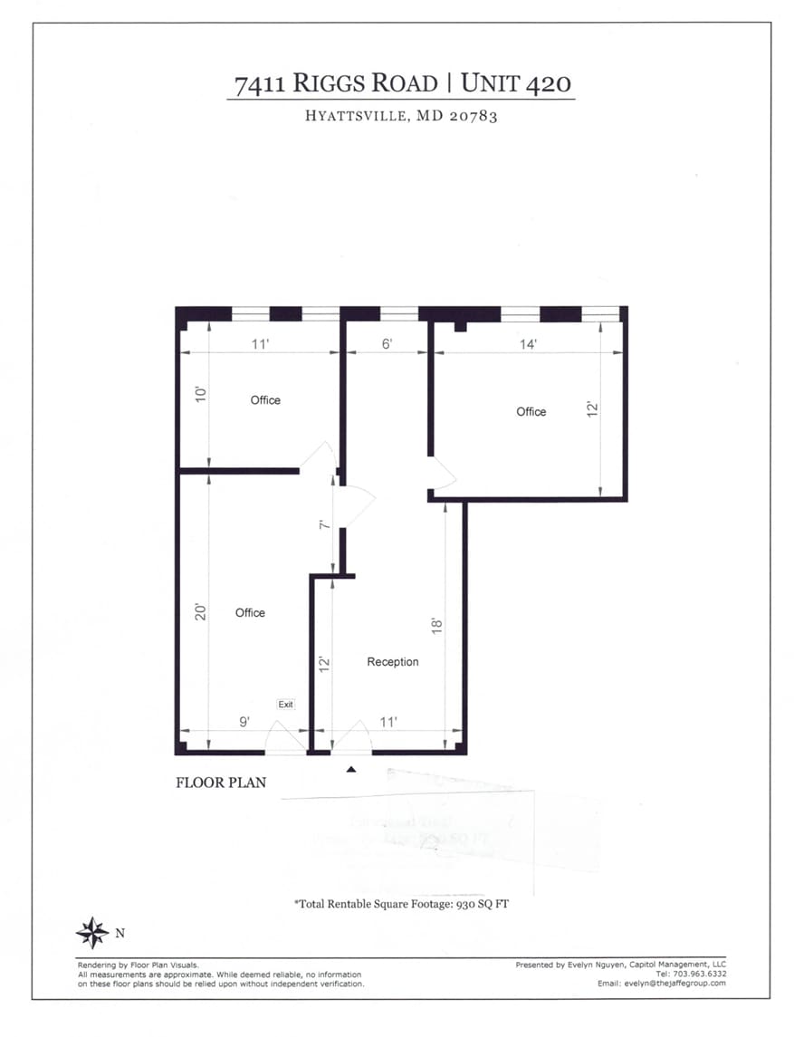 7411 Riggs Rd, Adelphi, MD à louer Plan d’étage– Image 1 sur 1