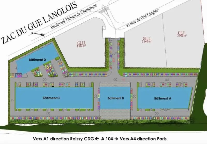 Local d’activités dans Bussy-Saint-Martin à louer - Plan de site – Image 2 sur 2