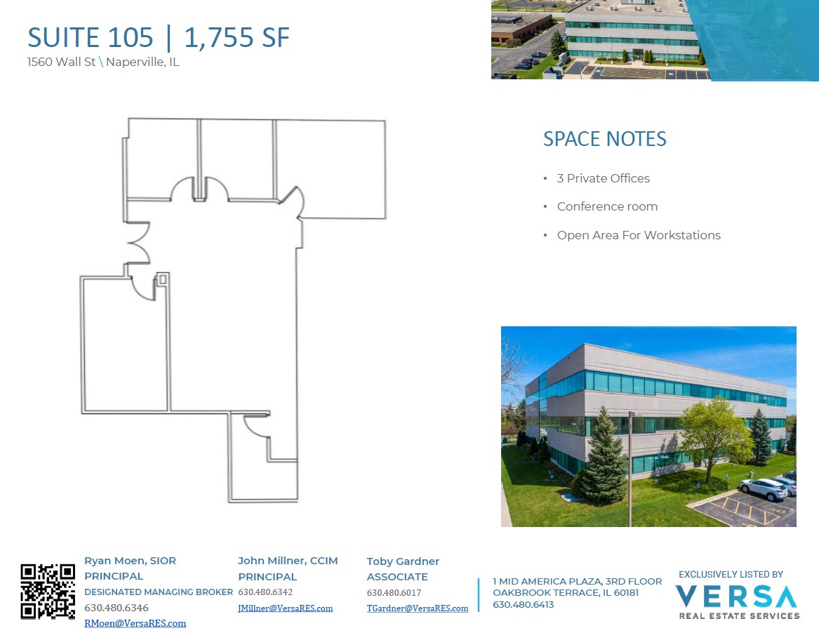1560 Wall St, Naperville, IL à louer Plan d’étage– Image 1 sur 1