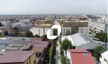 Montreuil - Vue aérienne vue de carte