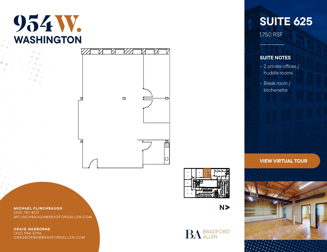 954 W Washington Blvd, Chicago, IL à louer Plan d’étage– Image 1 sur 10