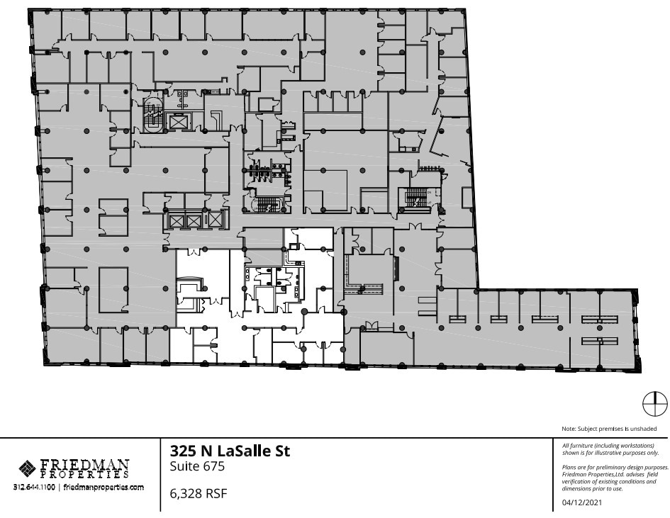 325 N LaSalle St, Chicago, IL à louer Plan d’étage– Image 1 sur 1