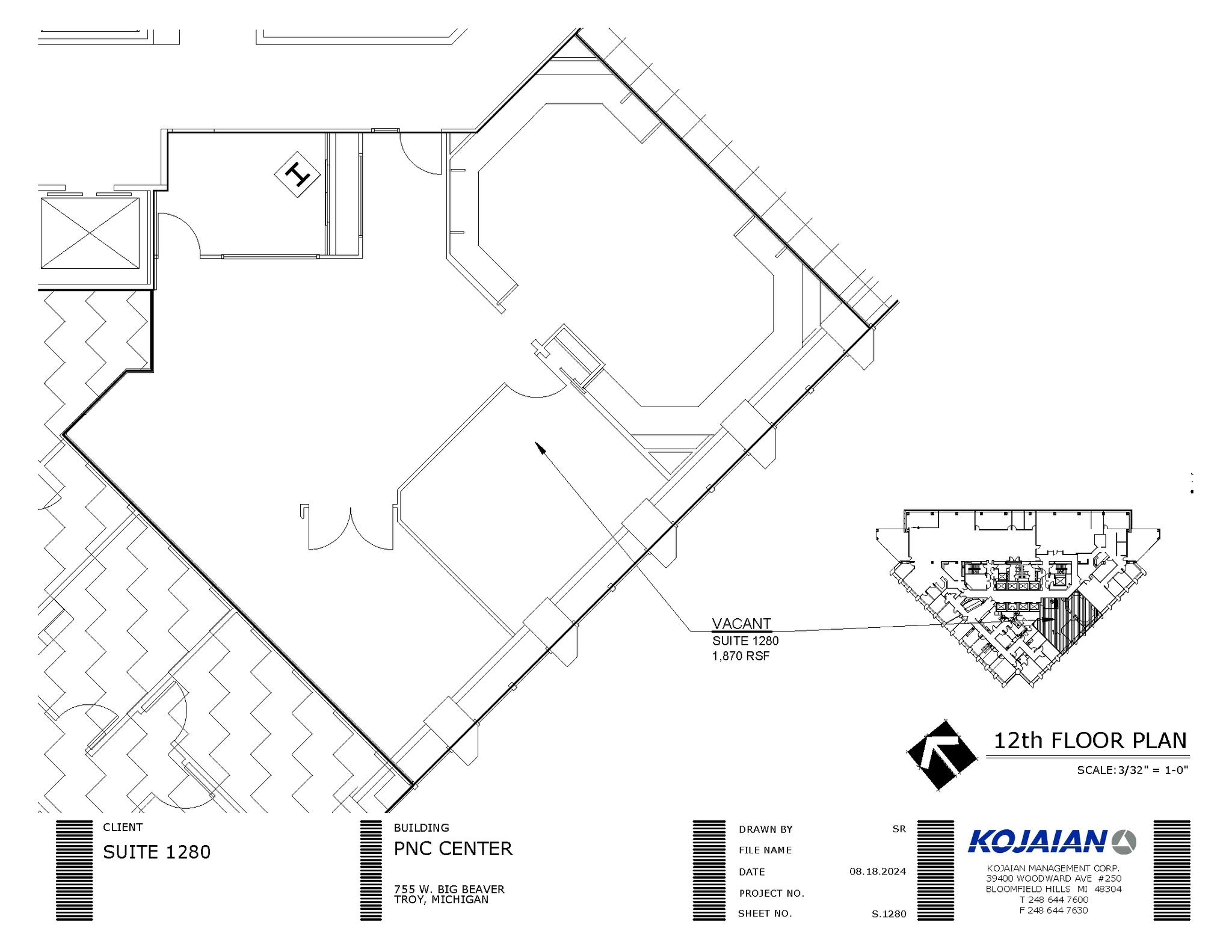 755 W Big Beaver Rd, Troy, MI à louer Plan d’étage– Image 1 sur 1