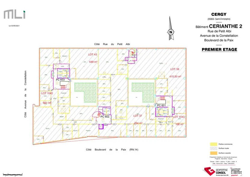 Bureau dans Cergy à louer - Plan d’étage – Image 3 sur 3
