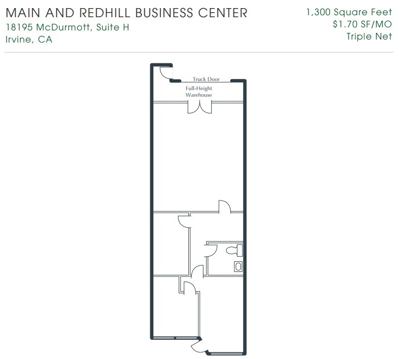 1200 Main St, Irvine, CA à louer Plan d’étage– Image 1 sur 1