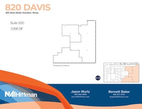 820 Davis St, Evanston, IL à louer Plan d’étage– Image 2 sur 2