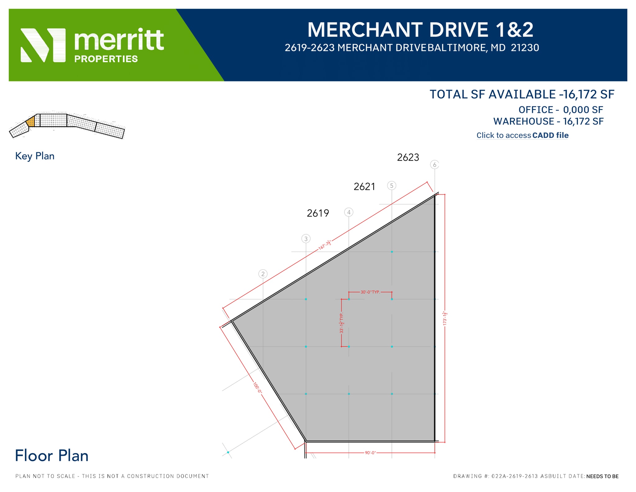 2601-2729 Merchant Dr, Baltimore, MD à louer Plan d’étage– Image 1 sur 1