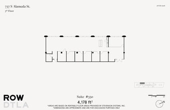 777 S Alameda St, Los Angeles, CA à louer Plan d’étage– Image 1 sur 2