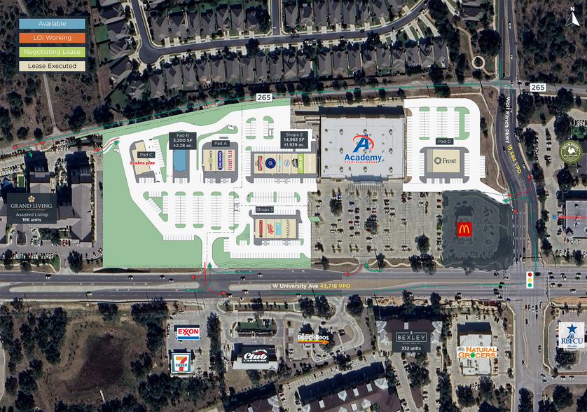 Hwy 29, Georgetown, TX à louer - Plan de site – Image 1 sur 1