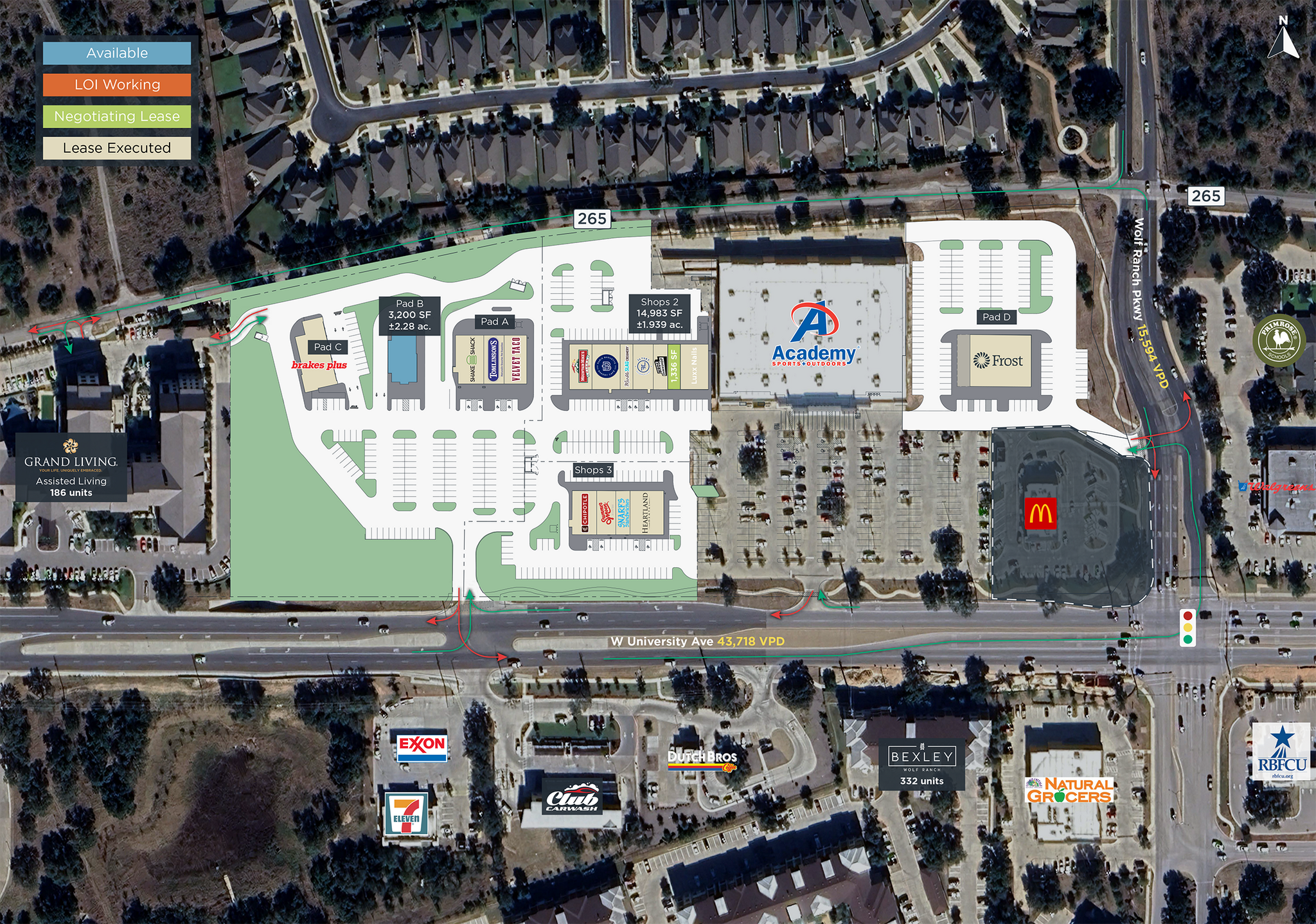 Hwy 29, Georgetown, TX à louer Plan de site– Image 1 sur 2