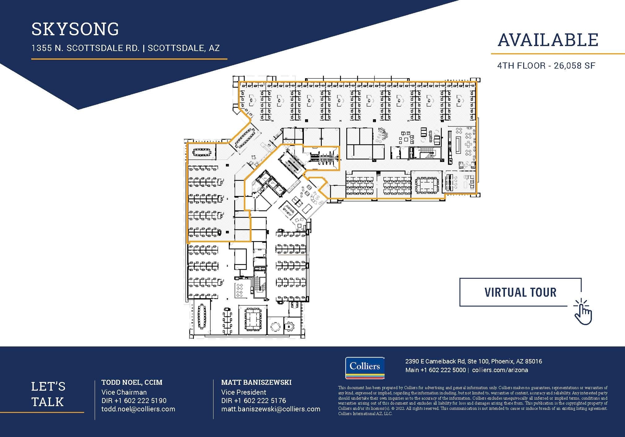 1355 N Scottsdale Rd, Scottsdale, AZ à louer Plan d’étage– Image 1 sur 5