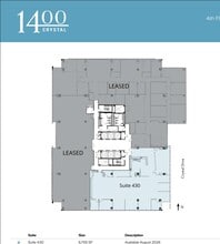 1400 Crystal Dr, Arlington, VA à louer Plan d’étage– Image 1 sur 1
