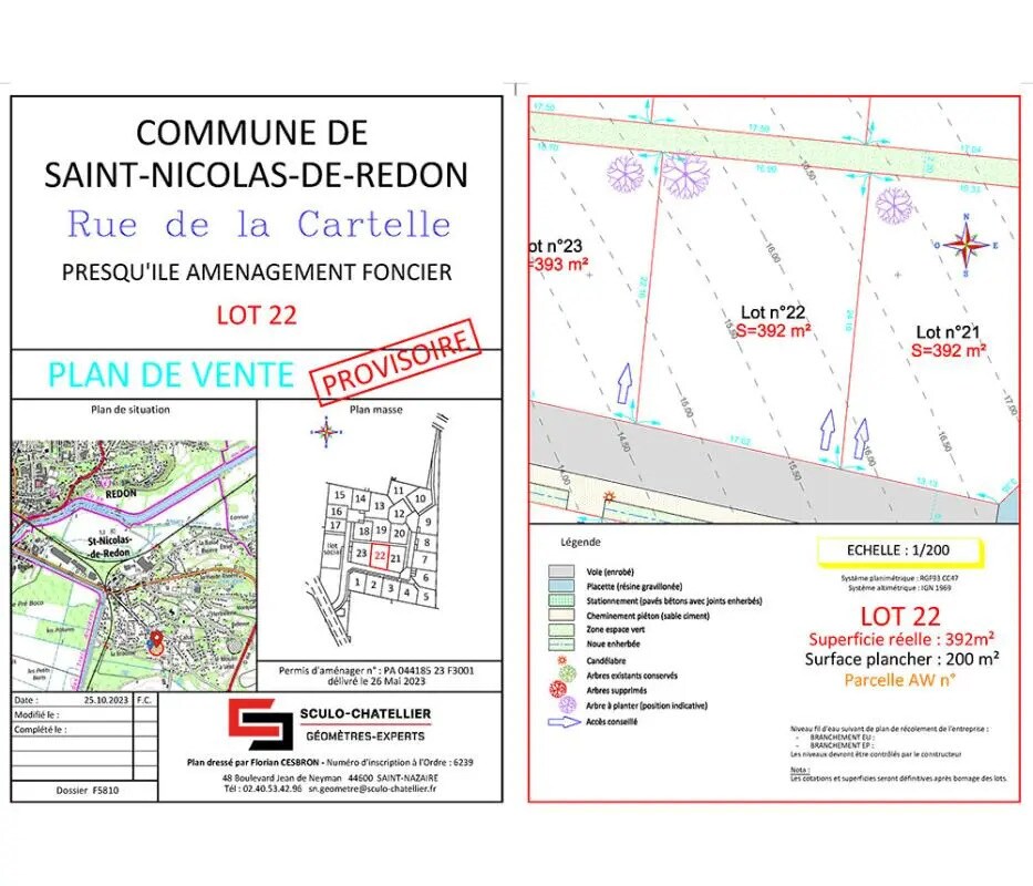 Terrain dans Saint-Nicolas-de-Redon à vendre Plan de site– Image 1 sur 3