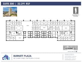 801 Cherry St, Fort Worth, TX à louer Plan d’étage– Image 1 sur 2