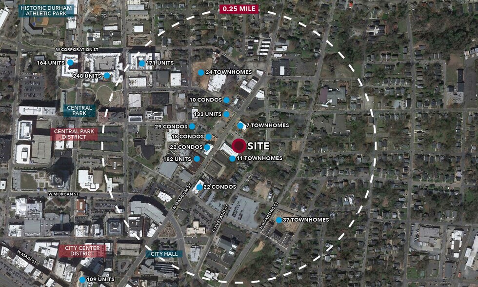 602 N Mangum St, Durham, NC à vendre - Aérien – Image 3 sur 4