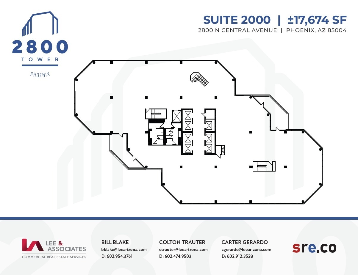 2800 N Central Ave, Phoenix, AZ à louer Plan d’étage– Image 1 sur 1