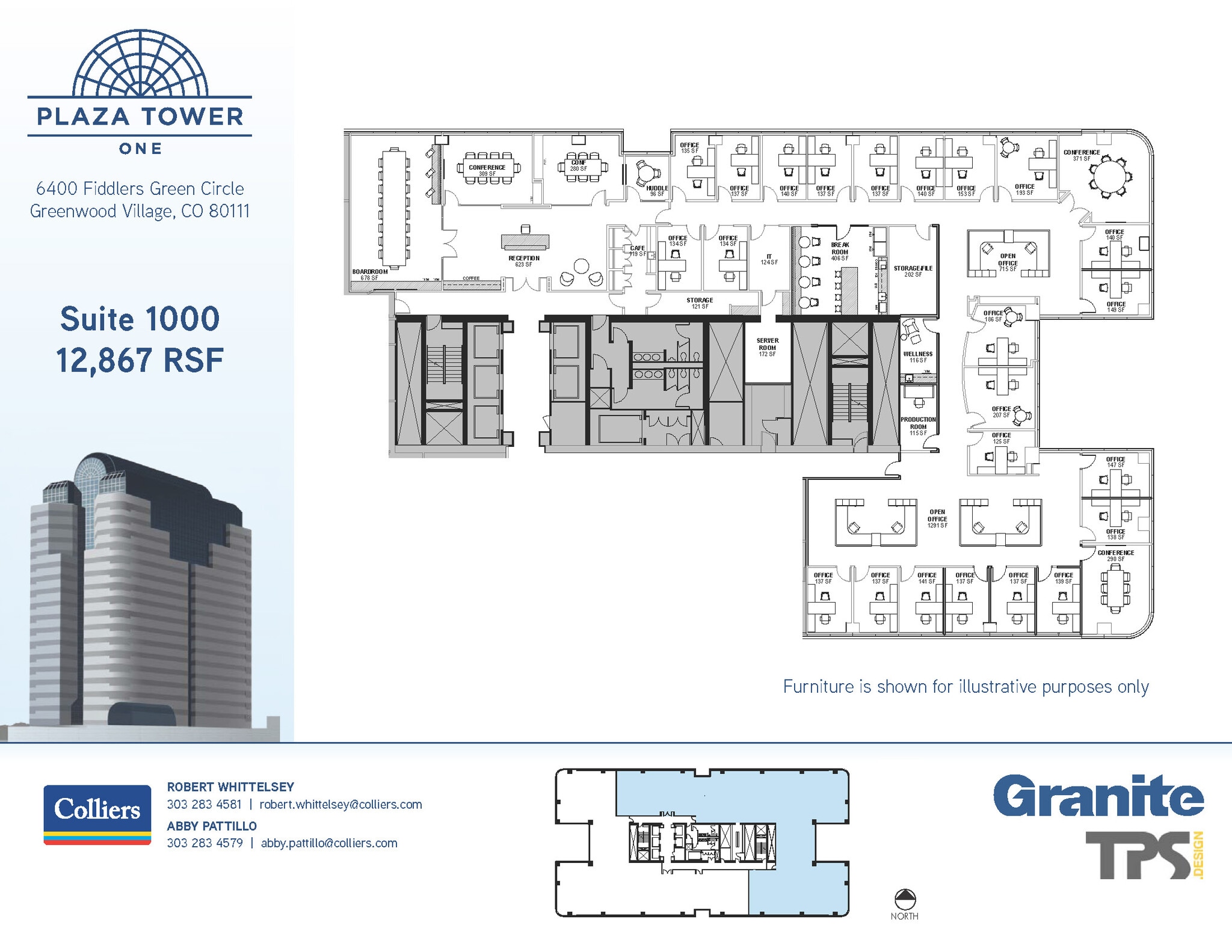 6400 S Fiddlers Green Cir, Greenwood Village, CO à louer Plan d’étage– Image 1 sur 1