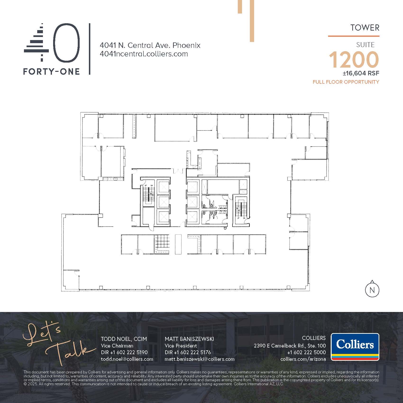 4041 N Central Ave, Phoenix, AZ à louer Plan d’étage– Image 1 sur 1