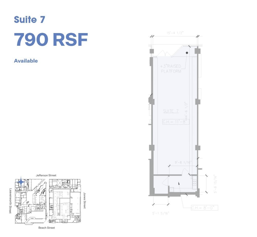 333 Jefferson St, San Francisco, CA à louer Plan d’étage– Image 1 sur 1