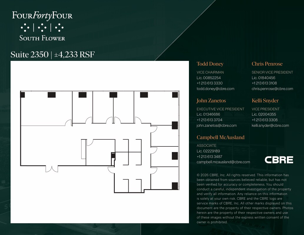 444 S Flower St, Los Angeles, CA à louer Plan d’étage– Image 1 sur 1