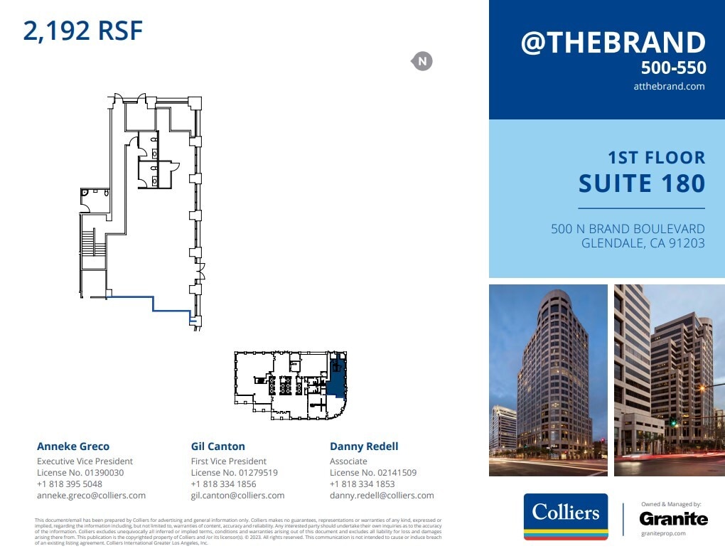 500-550 N Brand Blvd, Glendale, CA à louer Plan d’étage– Image 1 sur 1