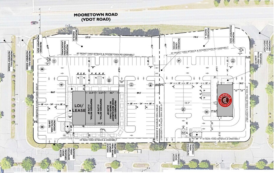 6624 Mooretown Rd, Williamsburg, VA à louer - Plan de site – Image 2 sur 3