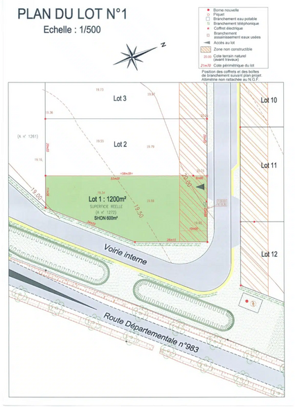 Terrain dans Faverolles à vendre - Plan de site – Image 1 sur 1