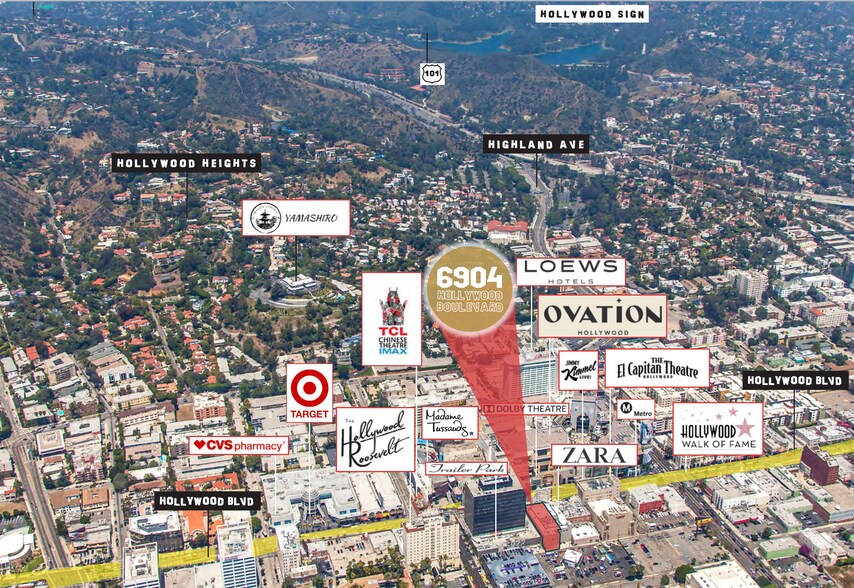 6904-6912 Hollywood Blvd, Los Angeles, CA à louer - Photo de l’immeuble – Image 3 sur 10