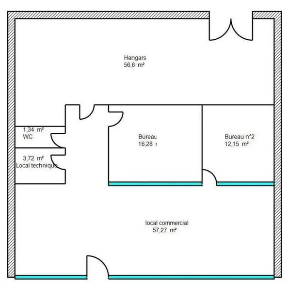 Local d’activités dans Saint-Jean-de-Védas à louer - Plan d’étage – Image 2 sur 7