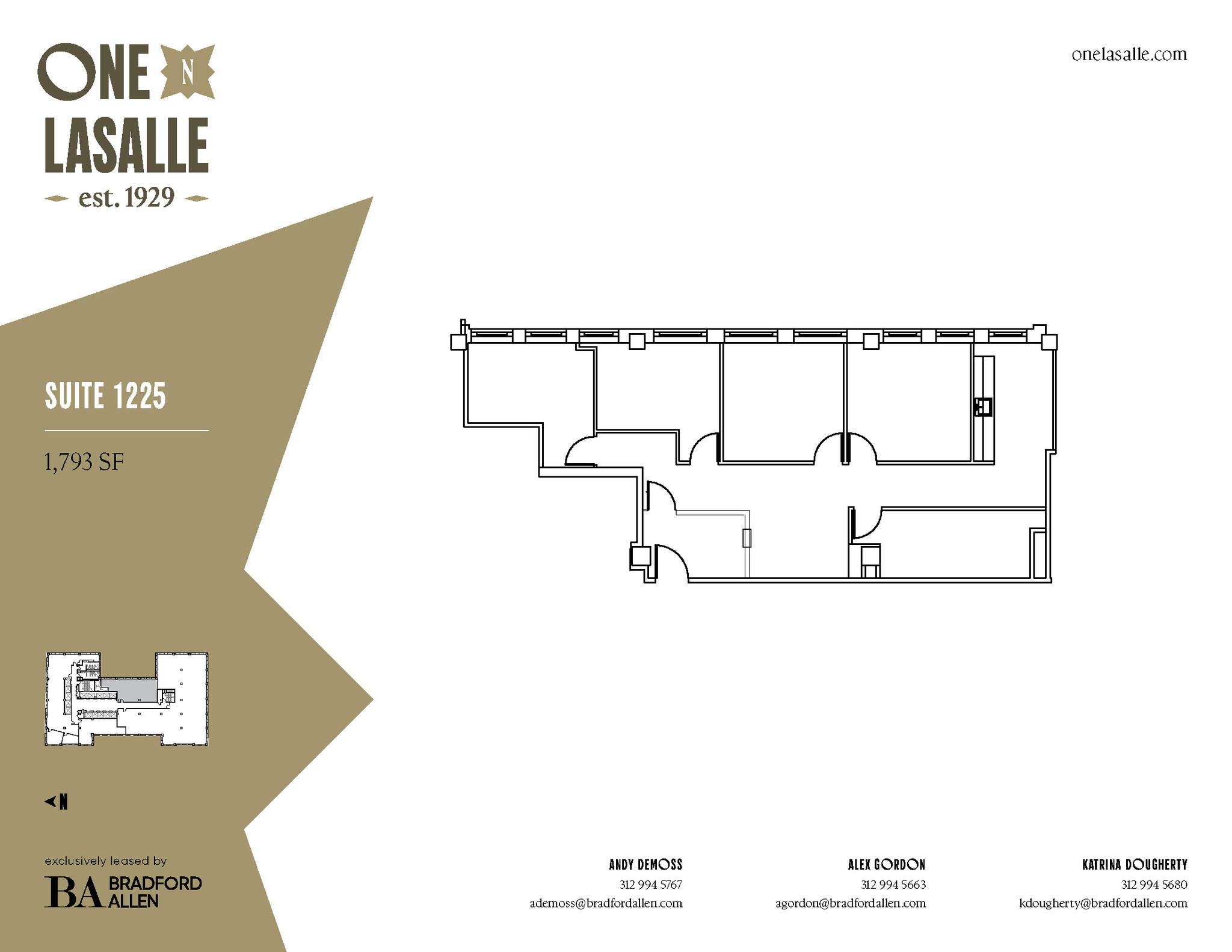 1 N La Salle St, Chicago, IL à louer Plan d’étage– Image 1 sur 3