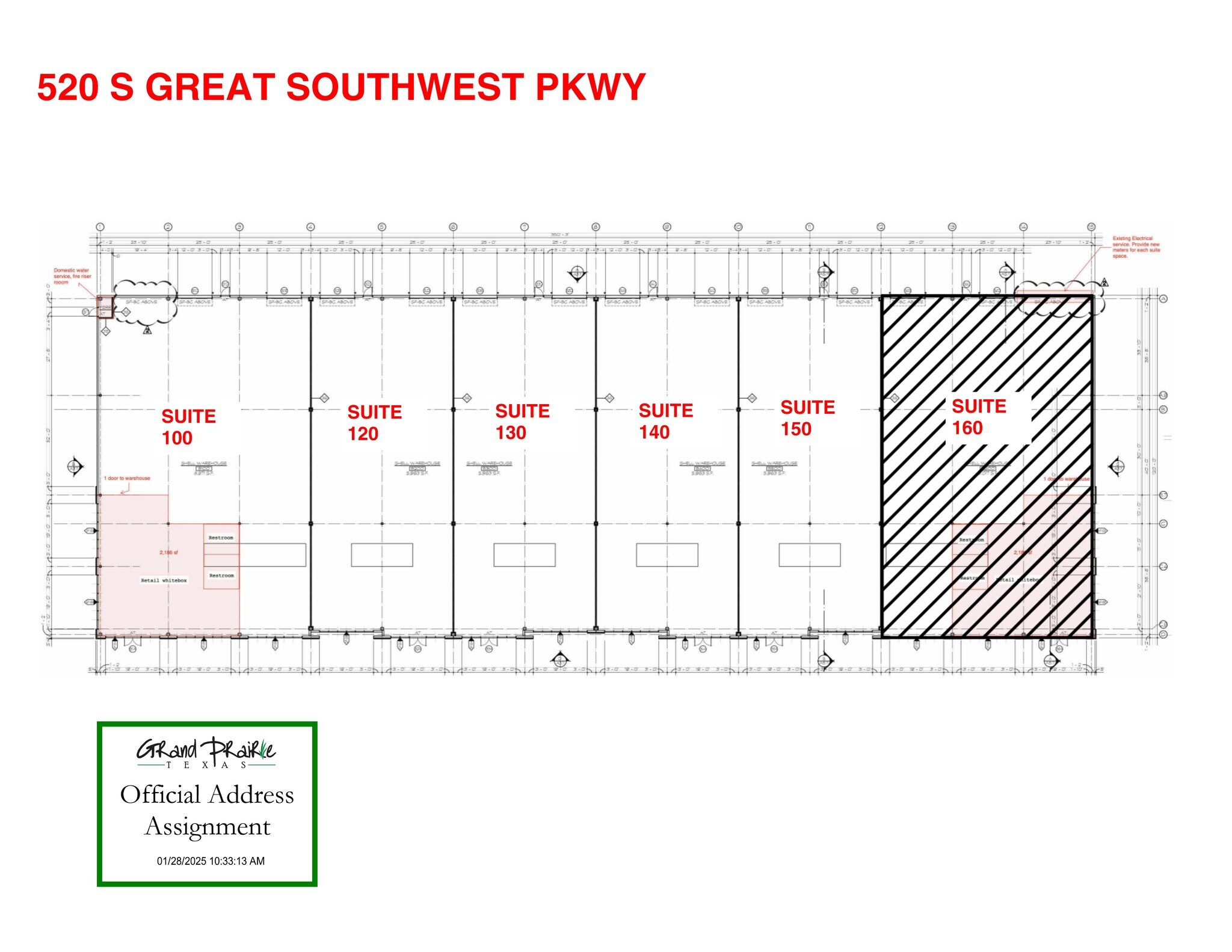 520 S Great Southwest Pky, Grand Prairie, TX à louer Plan de site– Image 1 sur 1