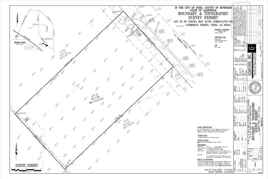 46157 Commerce St, Indio, CA à vendre - Plan cadastral – Image 2 sur 2