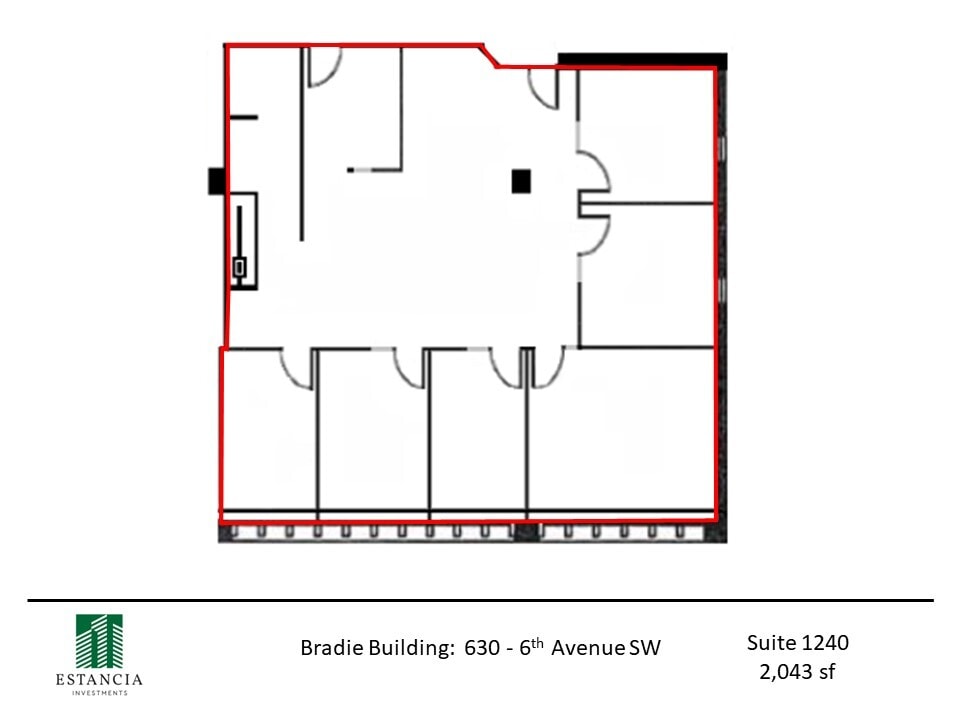 630 6th Ave SW, Calgary, AB à louer Plan d’étage– Image 1 sur 5