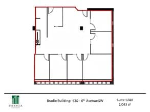 630 6th Ave SW, Calgary, AB à louer Plan d’étage– Image 1 sur 5