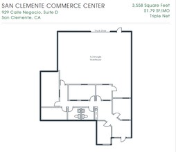 929 Calle Negocio, San Clemente, CA à louer Plan d’étage– Image 1 sur 1