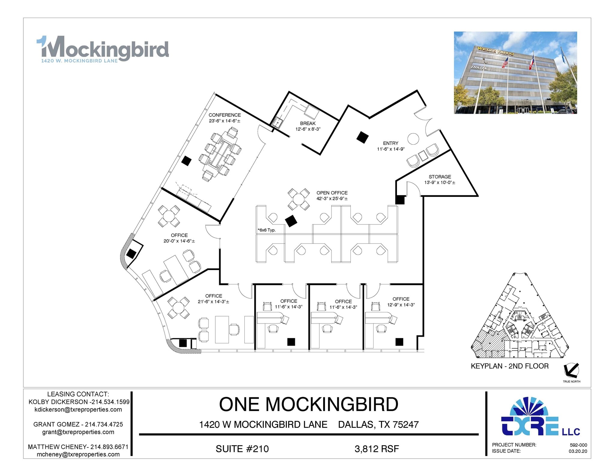1420 W Mockingbird Ln, Dallas, TX à louer Plan d’étage– Image 1 sur 1