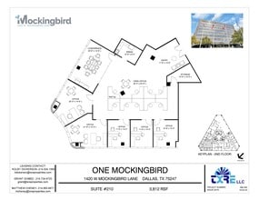 1420 W Mockingbird Ln, Dallas, TX à louer Plan d’étage– Image 1 sur 1