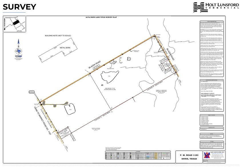 SEC FM 1183 & Blazek Rd, Ennis, TX à vendre - Plan de site – Image 2 sur 2
