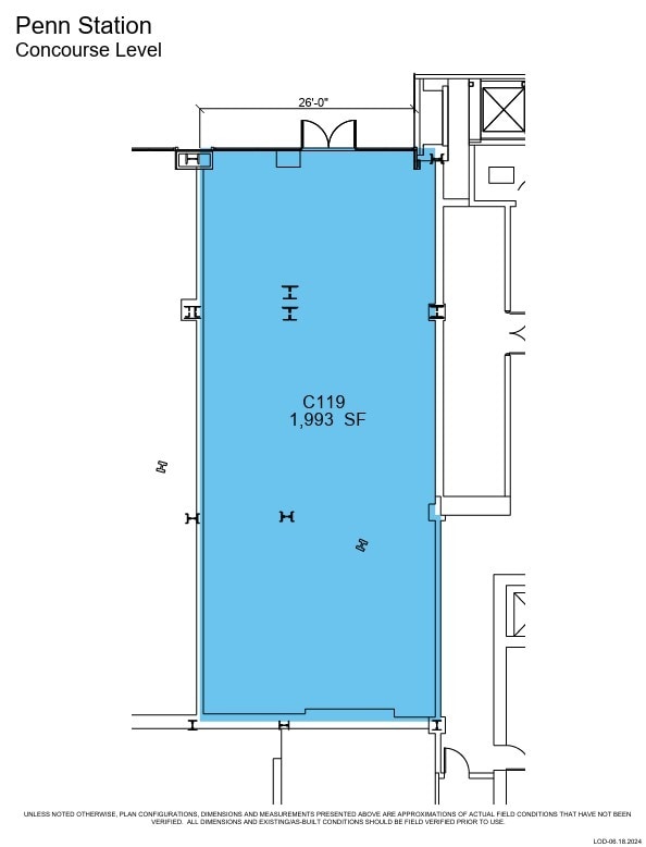 PENN STATION, New York, NY à louer Plan d’étage– Image 1 sur 2