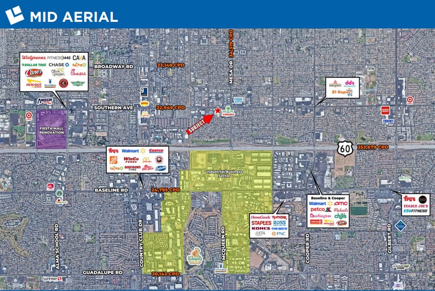 255 E Southern Ave, Mesa, AZ à louer - Aérien – Image 3 sur 22